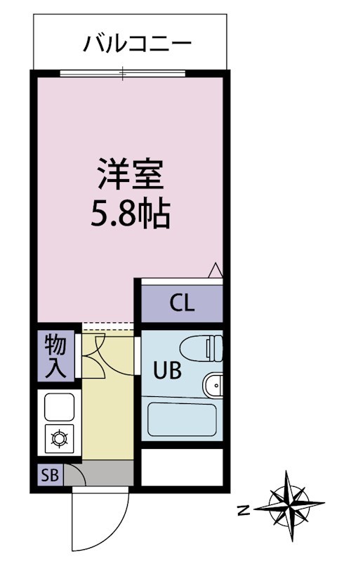 【早大生専用・家具家電付】Univ-coop田無 間取り
